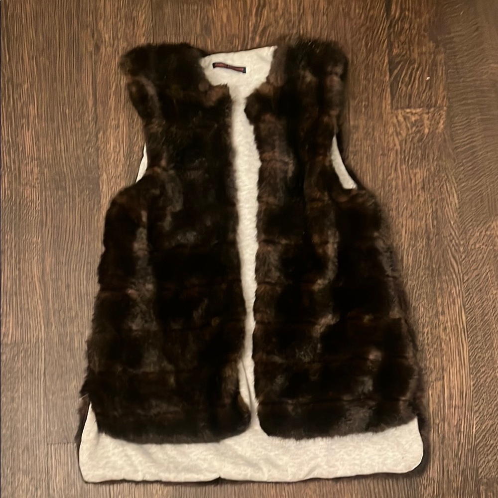 Women's Faux Fur Vest - Brown